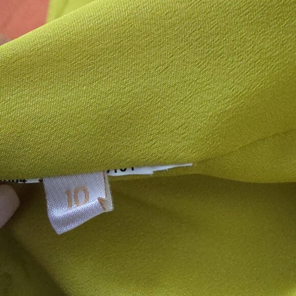 VALENTINO | Linen Blazer Silk Lining Orange Green Sz 10 - Picture 9 of 9